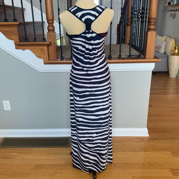 Calvin Klein Maxi Dress | Racerback | Navy / White - Picture 2 of 5